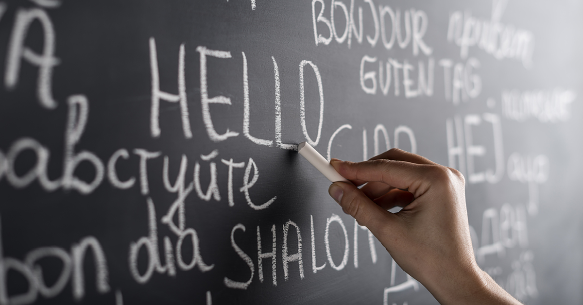 writing on chalkboard