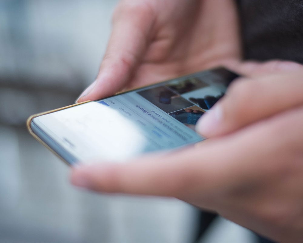 Smartphone in hands